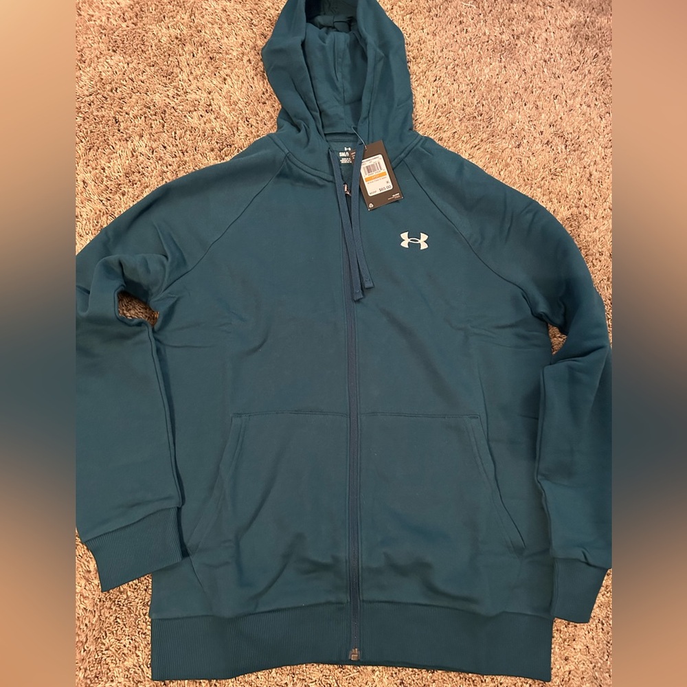 Under armour zip up sweatshirt. Size small. NWT